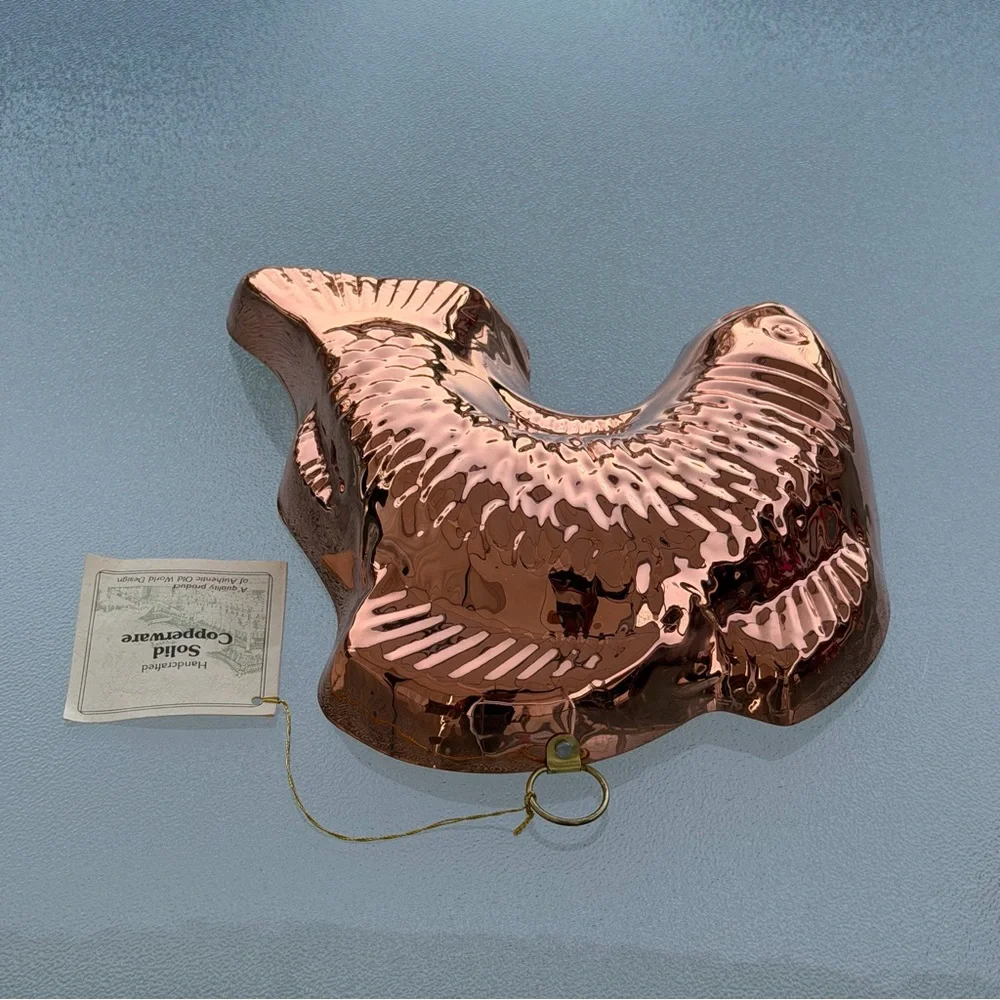 Copper Jumping Fish Jello Mold / Retro Wall Decor